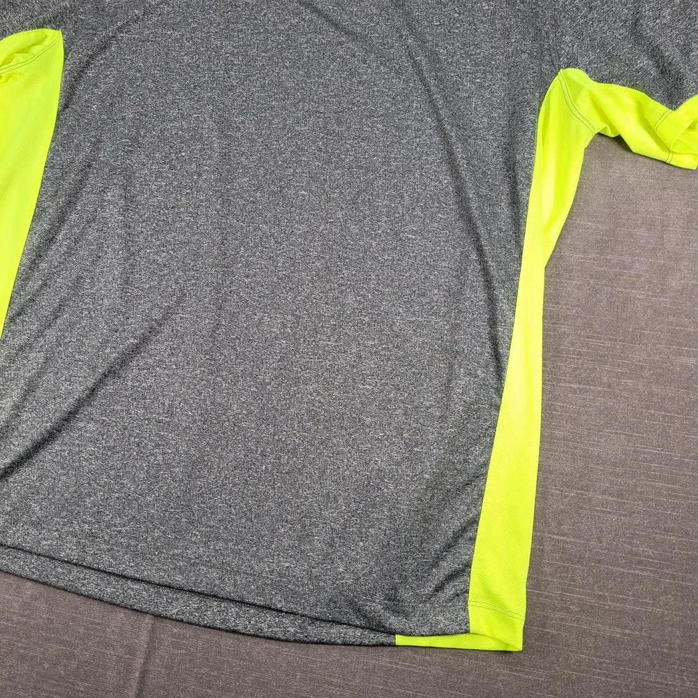 Nike The Hooters & Blowfish Golf Polo Shirt Athletic Fit Gray Neon Green Mens XL